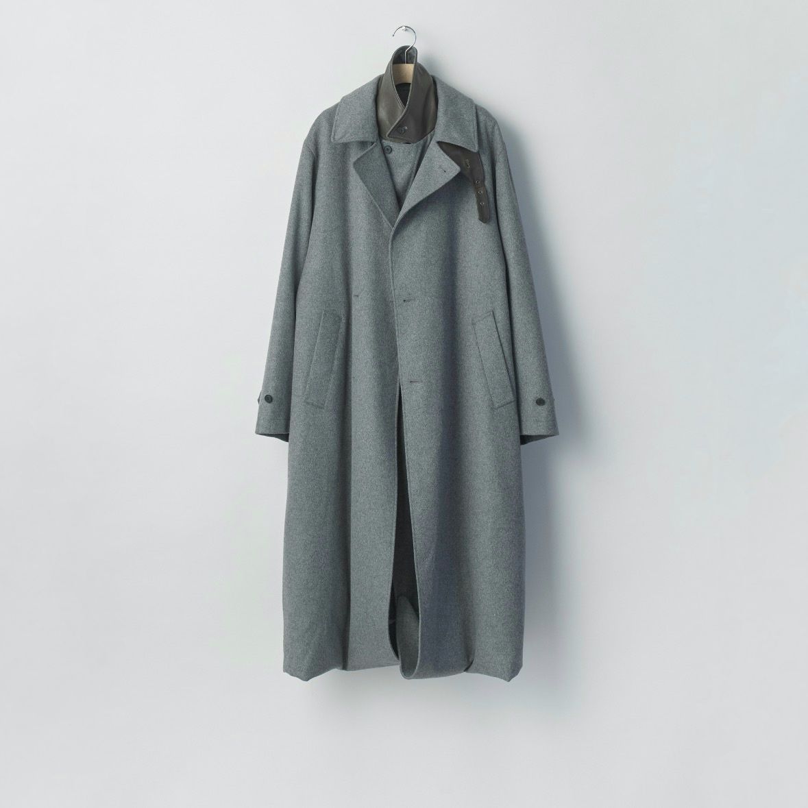 【残りわずか】Wool Cashmere Layered Combination Coat