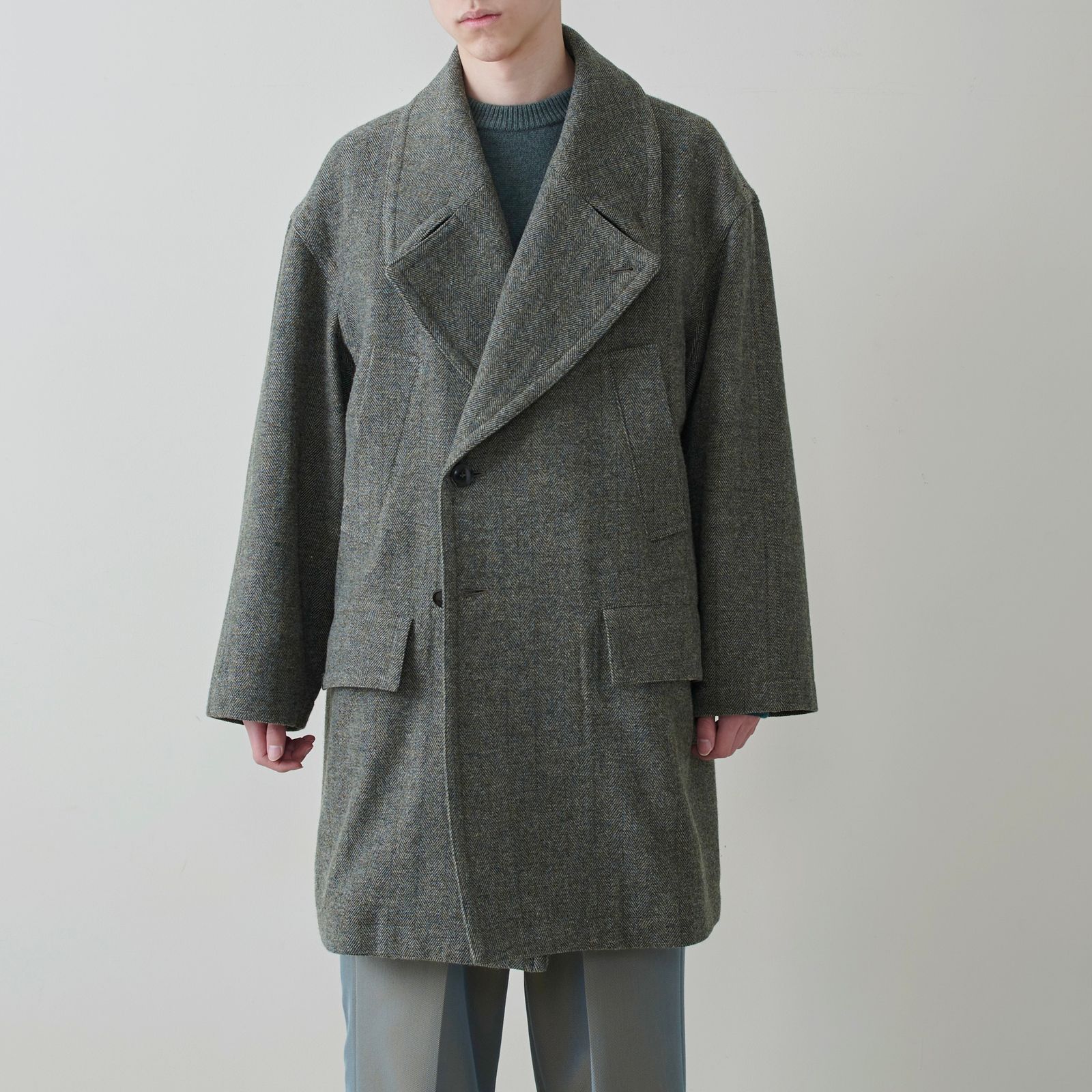 【2025年】高評価レビューアイテム特集 YOKE OVERSIZED DOUBLE BREASTE HALF COAT ジャケット・アウター