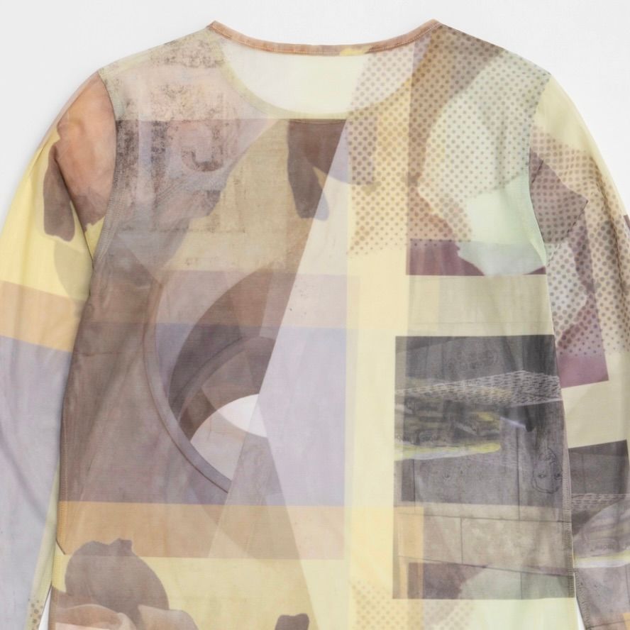 【残り一点】フォトコラージュメッシュトップス