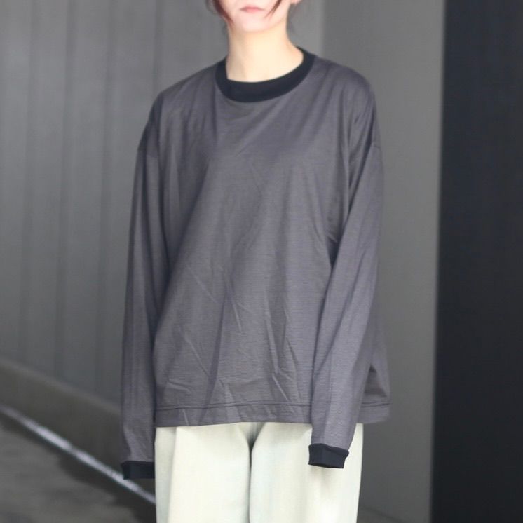 【残り一点】32G Wool Stripe LS Tee
