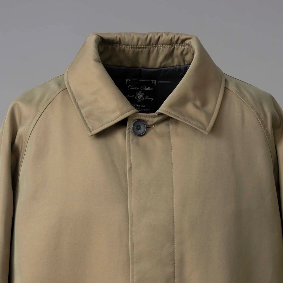 【残り一点】120/2/2 Suvin Cotton Gabardine Prime-Over Balmacaan Coat