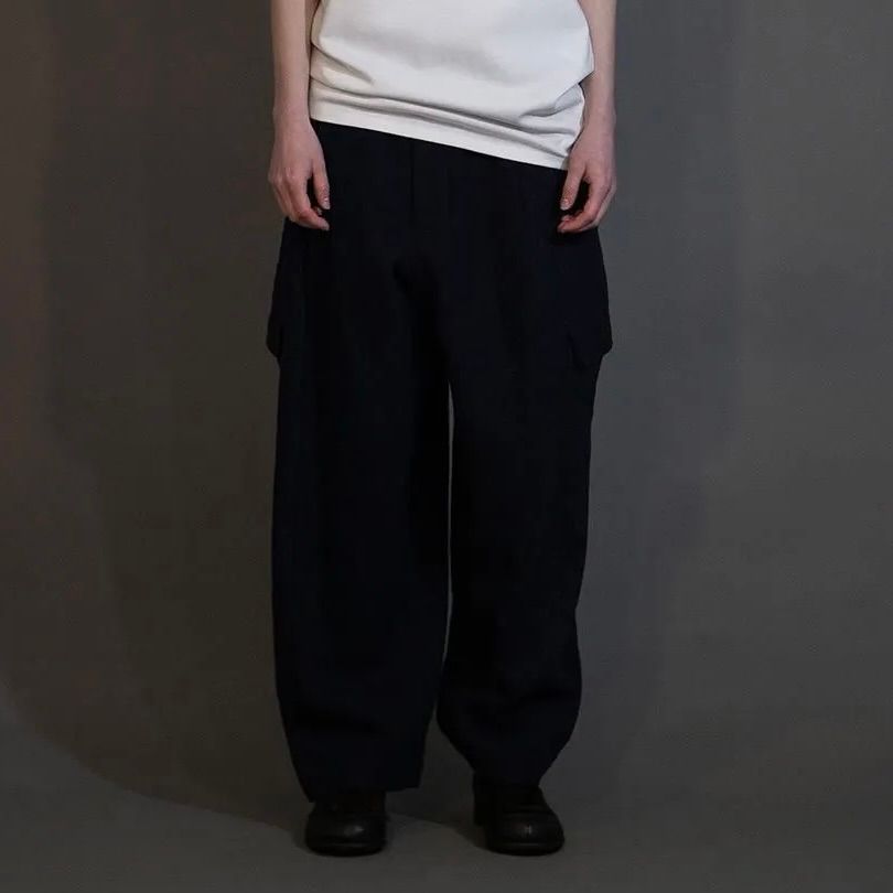 美品 my beautiful landlet ウール コットン 黒 日本製 my beautiful landlet - 【残り一点】ボイルドコットンウール