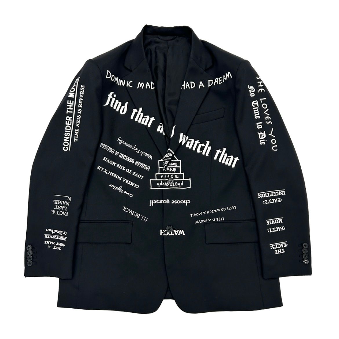 【残り一点】"TATTOO" Printed Tailored Jacket