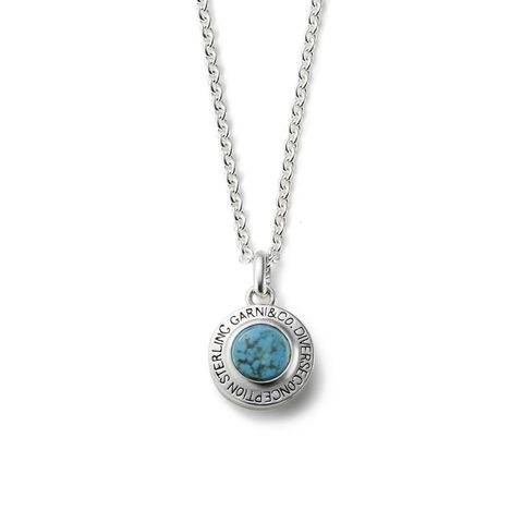 【お取り寄せ注文可能】Round Stone Pendant_L(BLUE)