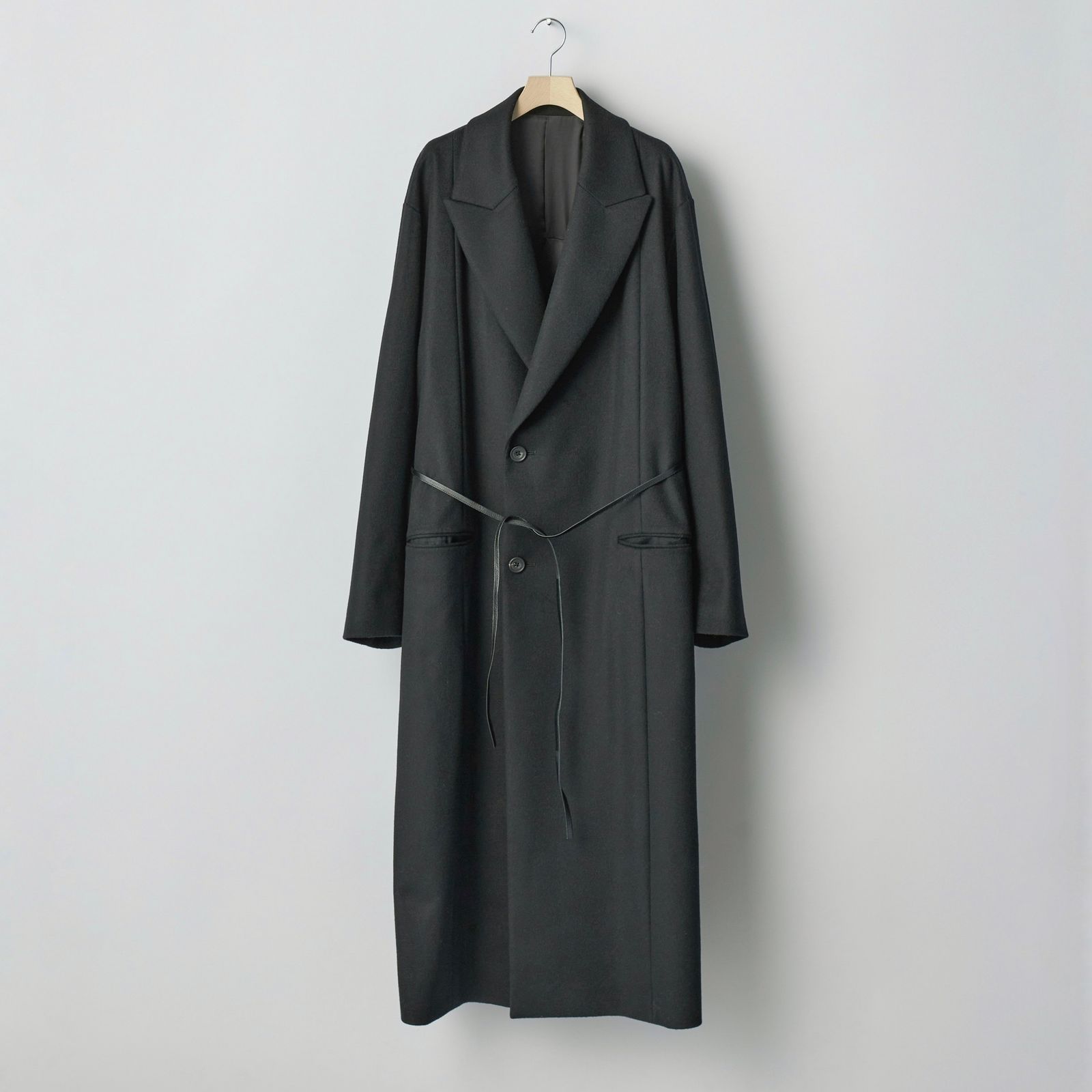 【残りわずか】Oversized Maxi Length Peak Lapel Coat(WOOL/CASHMERE)