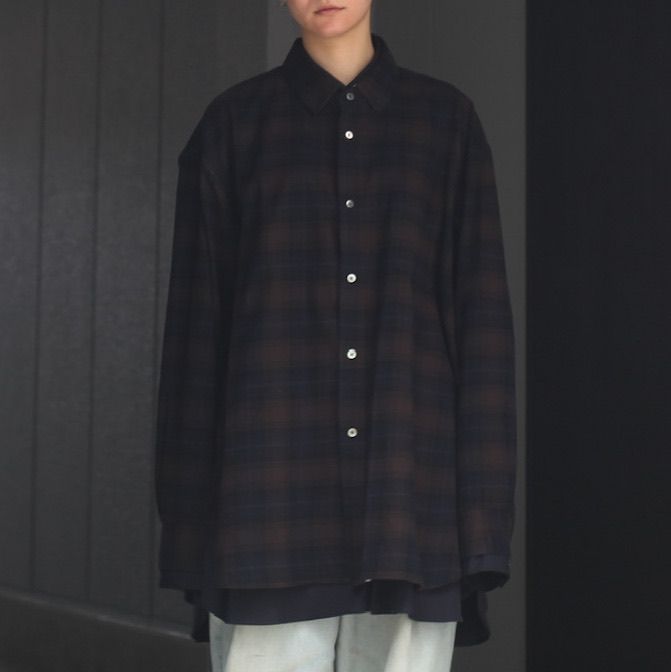 【残りわずか】Oversized Layered Flannel Shirt - S