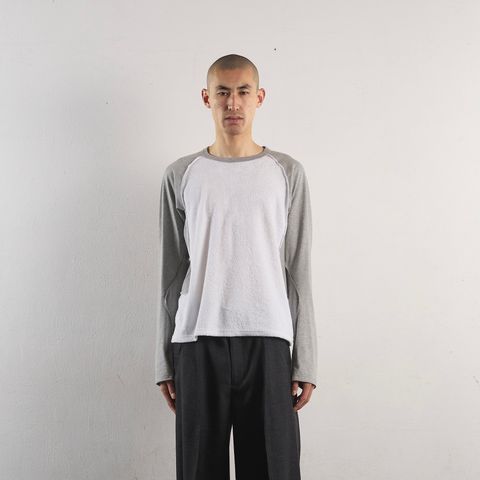 【残りわずか】Terry Panelled Raglan Sleeve T-shirt