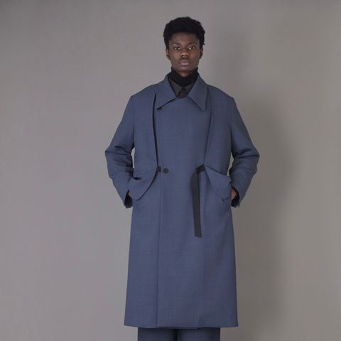 ethosens エトセンス 転がら ウールジョーゼットトレンチコート 18aw 