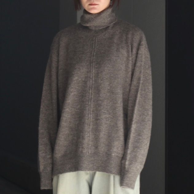 【残りわずか】Wool/Alpaca Knit Loose Turtle Neck PO