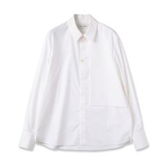 【残り一点】Broad Cloth Asymmetrical Long Sleeve Shirt