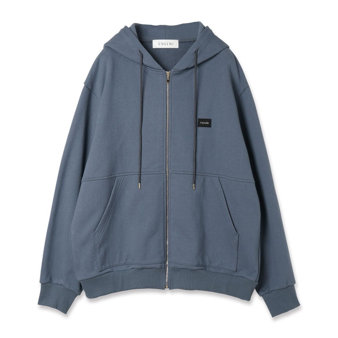 【残り一点】French Terry Embroidery Patch Zip Up Hoodie