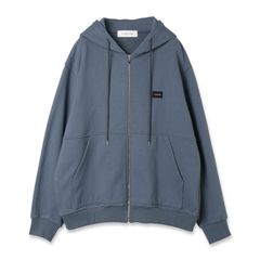 【残り一点】French Terry Embroidery Patch Zip Up Hoodie