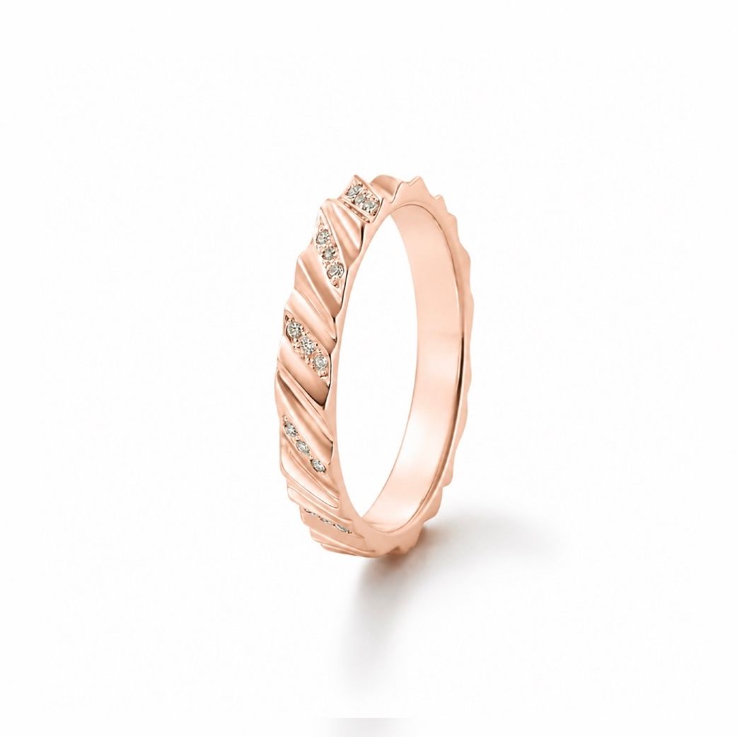 【お取り寄せ注文可能】Denova Ring W / Dia(K18 PINK GOLD)
