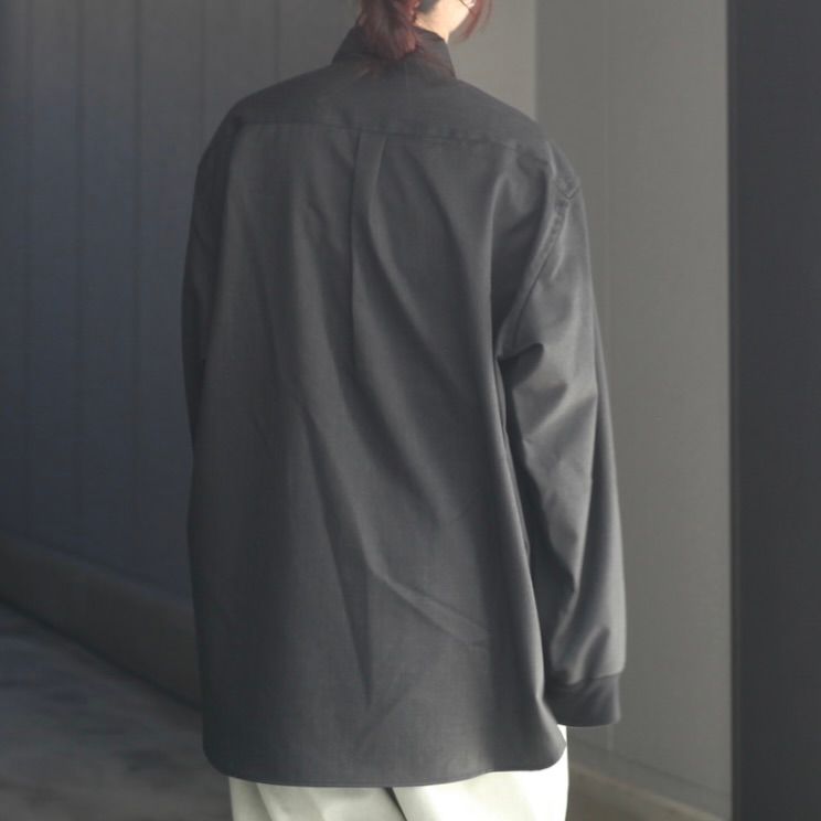 【残り一点】ウォッシャブルツイルプルオーバーシャツ