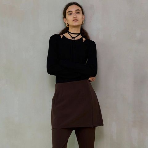 【残り一点】レイヤードリブトップス