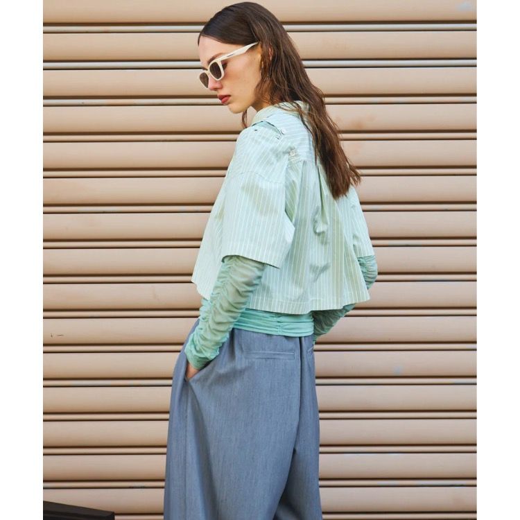 【残り一点】Button Slit Short Shirt