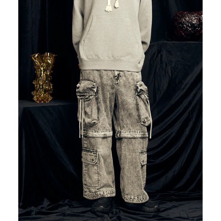 【残り一点】Big Pocket 2way Baggy Denim Cargo Pants