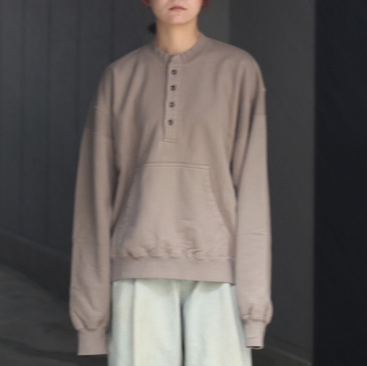 【残り一点】Henley Neck Sweat Shirt