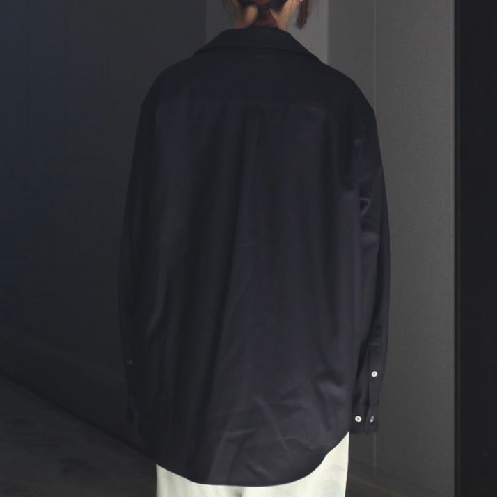 【残りわずか】Wool Flannel Oversized Skipper Shirt