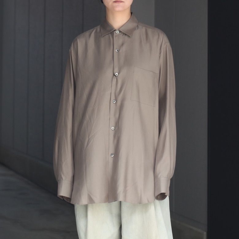 ssstein - 【残り一点】Cupro Twill Oversized L/S Shirt | ACRMTSM