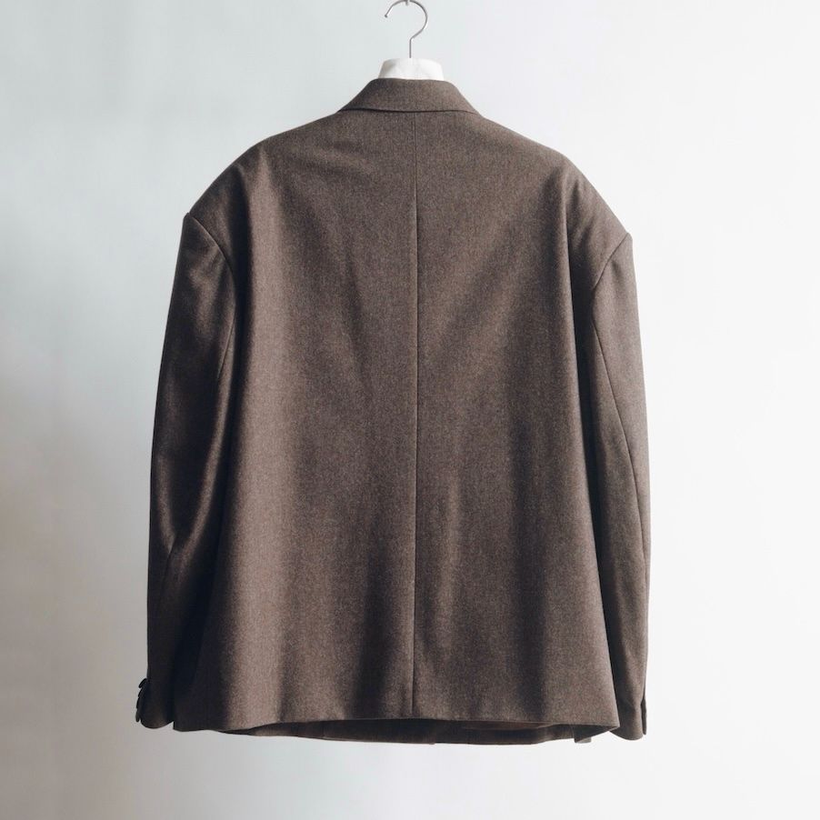 【残り一点】Round Big Shoulder Wool Flannel Jacket