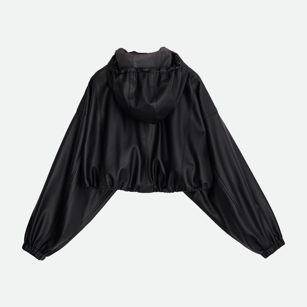 【残り一点】Fake Leather Short Anorak