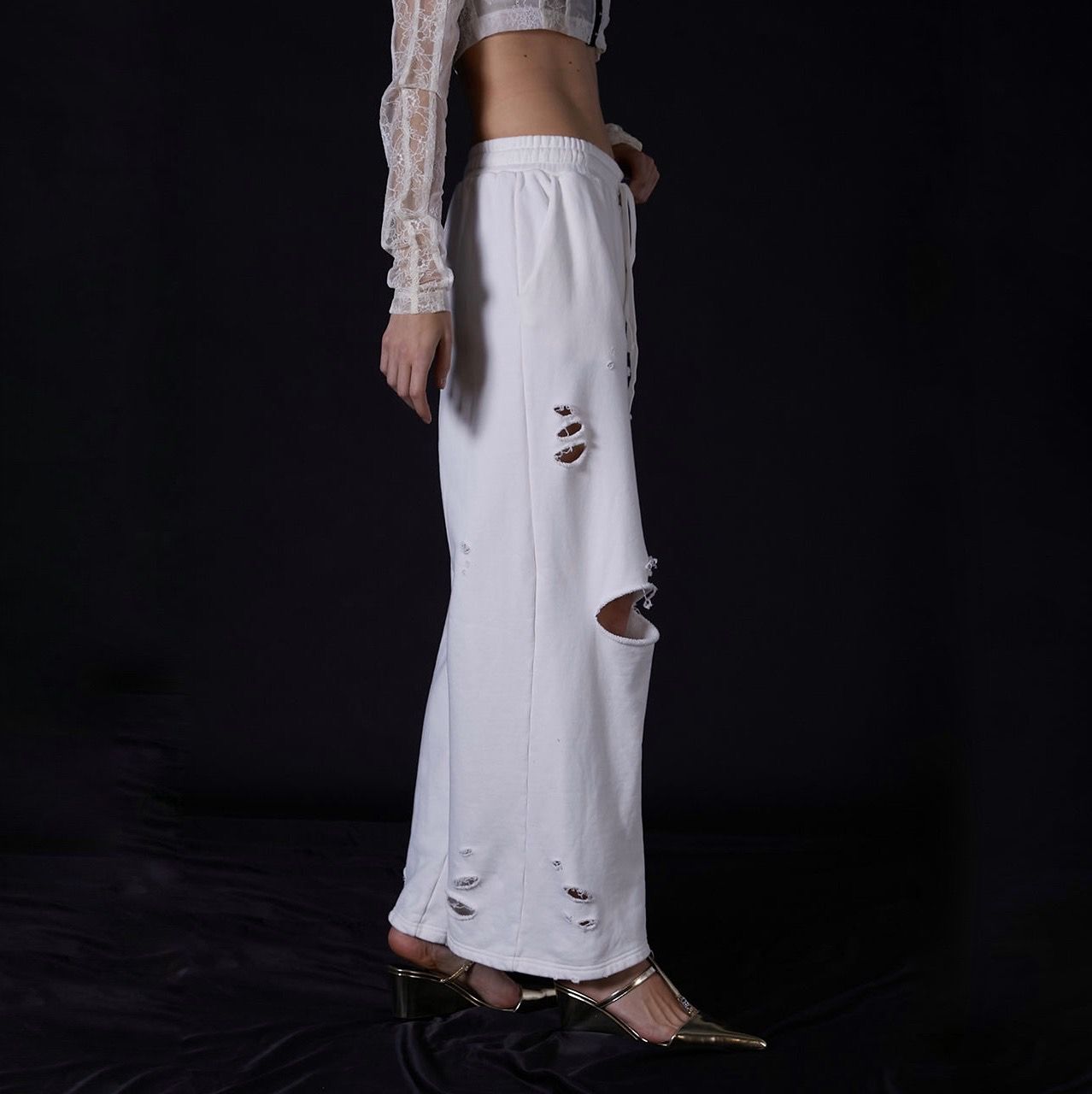 【残り一点】Spray Dyed Damaged Sweatpants