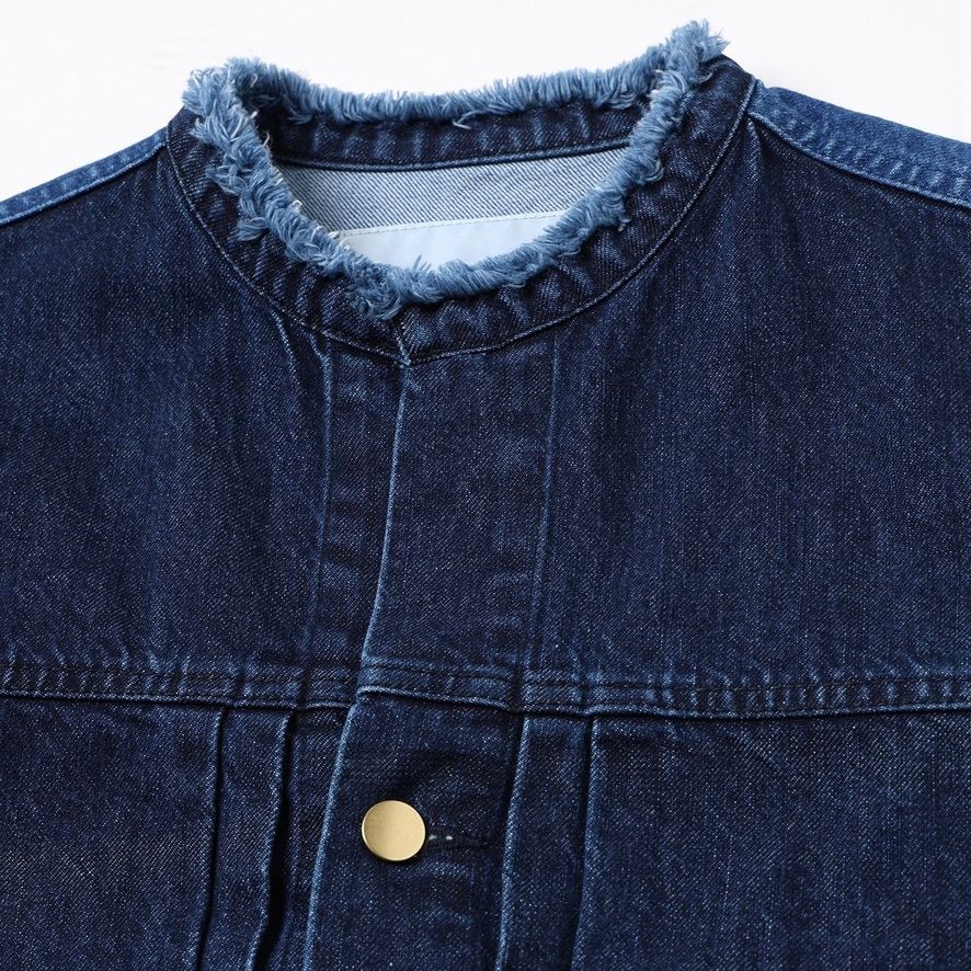 CULLNI - 【残り一点】Cut-off Band Collar Denim Blouson | ACRMTSM