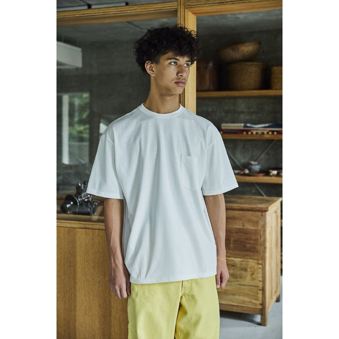 【残り一点】Sturdy Cotton T-shirt with Pocket