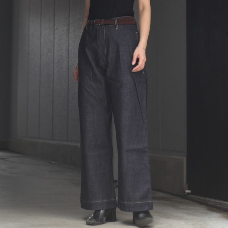 STUDIO NICHOLSON - 【残りわずか】Selvedge Denim Suede-Head Slack 