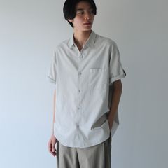 【残り一点】Pique Chambray Roll-Up Shirt