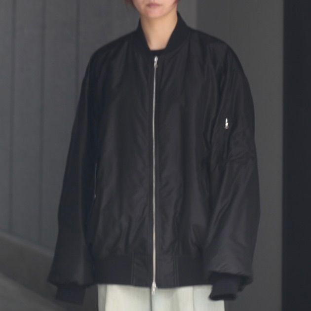【残りわずか】Pure Silk Tafta Oversized Flight Jacket
