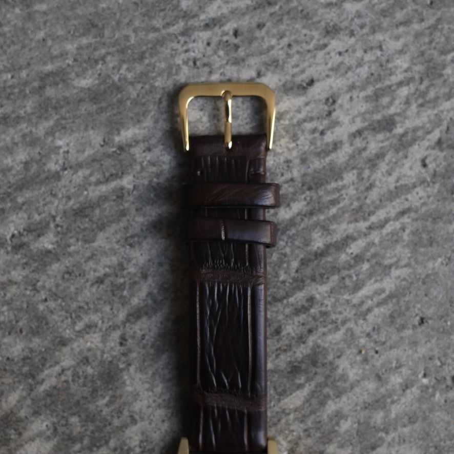 【残り一点】Coussin 12 Croco(MEN/GOLD×DARK BROWN)