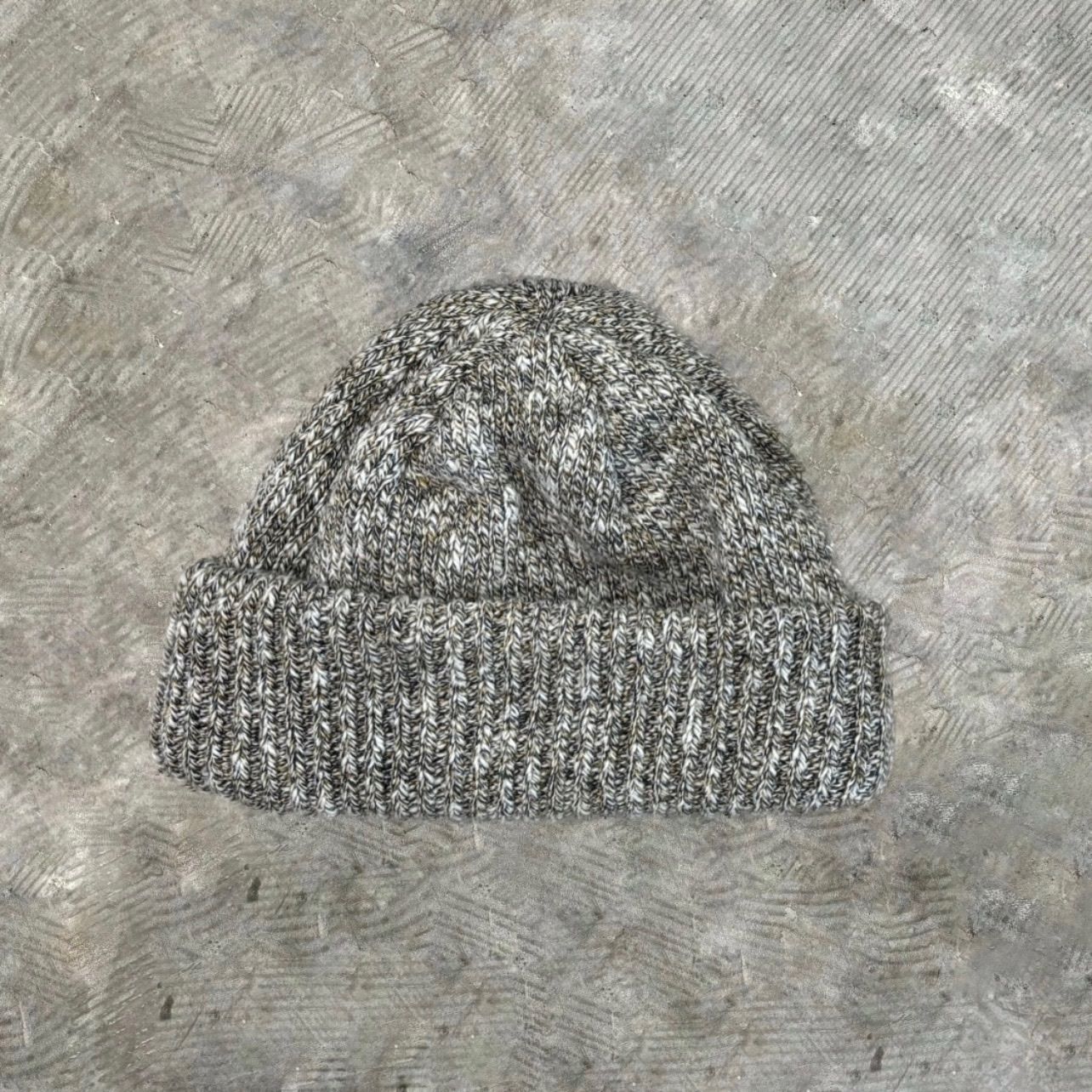 【残り一点】Knit Cap(NAVY×YELLOW)