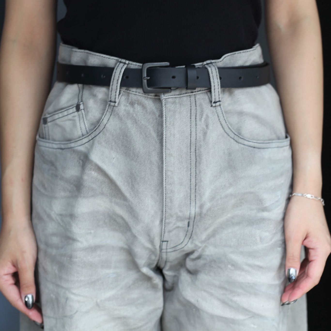 【残りわずか】3D Twisted Wide Leg Jeans