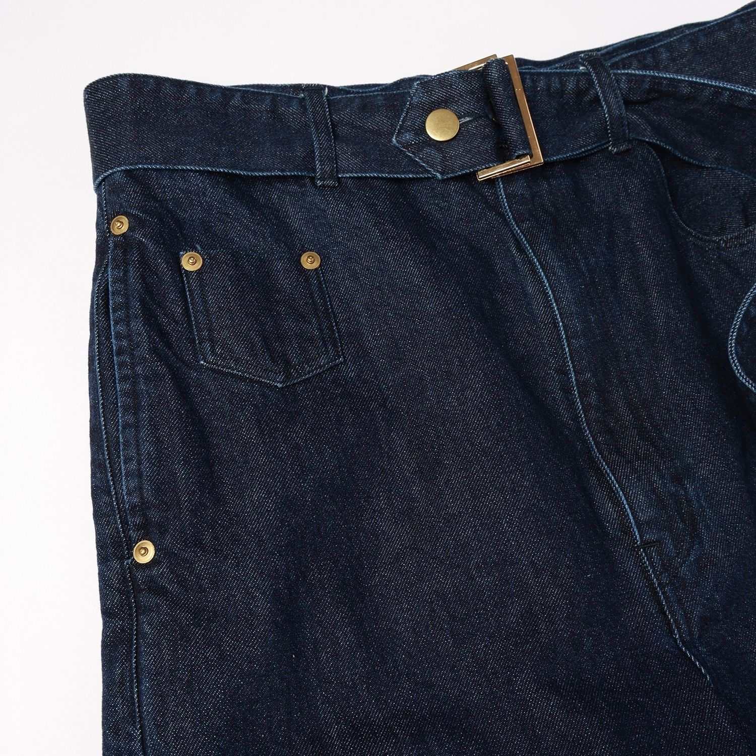 【残り一点】Cargo Extra Wide Denim Pants with Long Belt