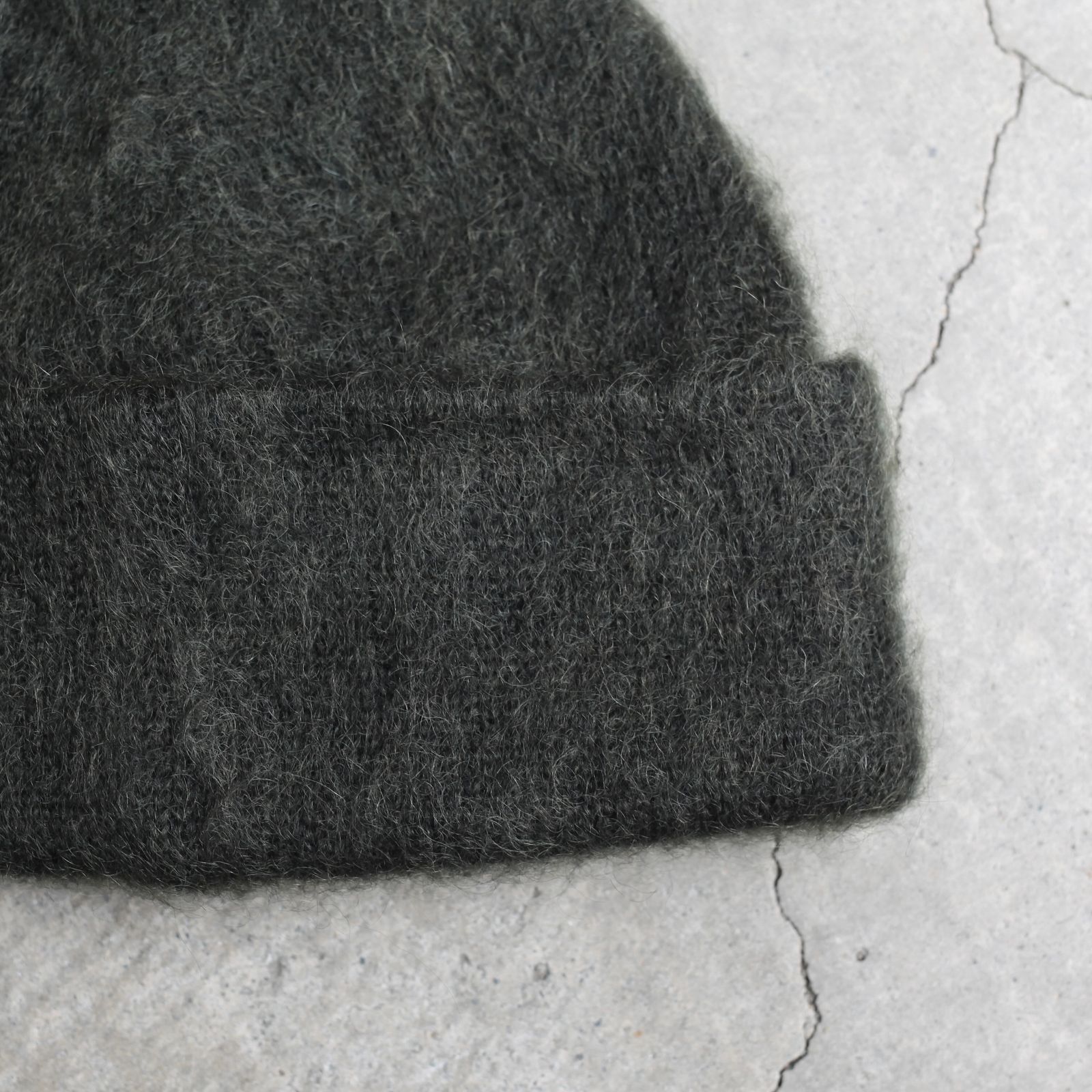 モヘアニットイヤーフラップビーニGreen Dulcamara Dulcamara - 2025 AW | ACRMTSM ONLINE STORE