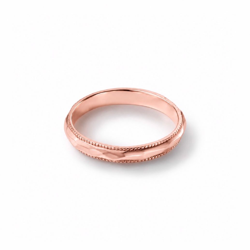 【お取り寄せ注文可能】Grain Crack Ring(K18 PINK GOLD)