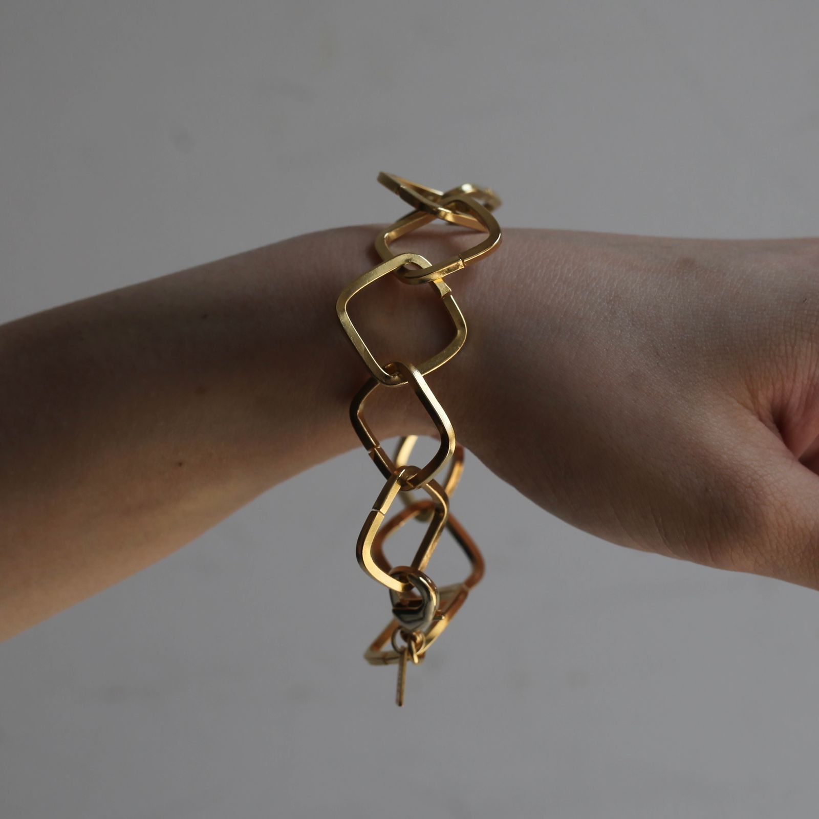 【残り一点】Square Chain Bracelet(GOLD)