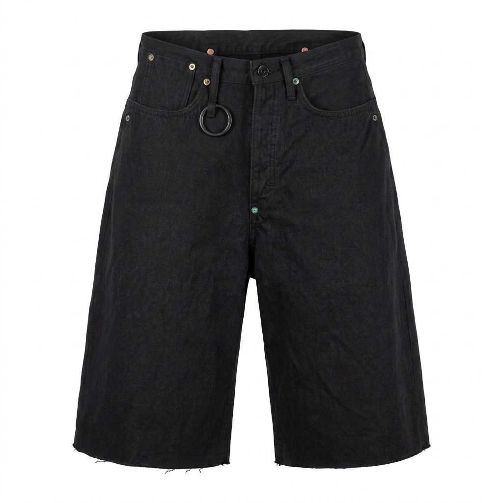 【残りわずか】Cut Off Heavy Short Wide Jeans(AGED CANVAS)