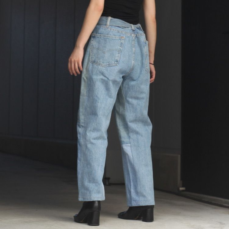 SEEALL - 【残り一点】Reconstructed Belted Baggy Denim_2(M 