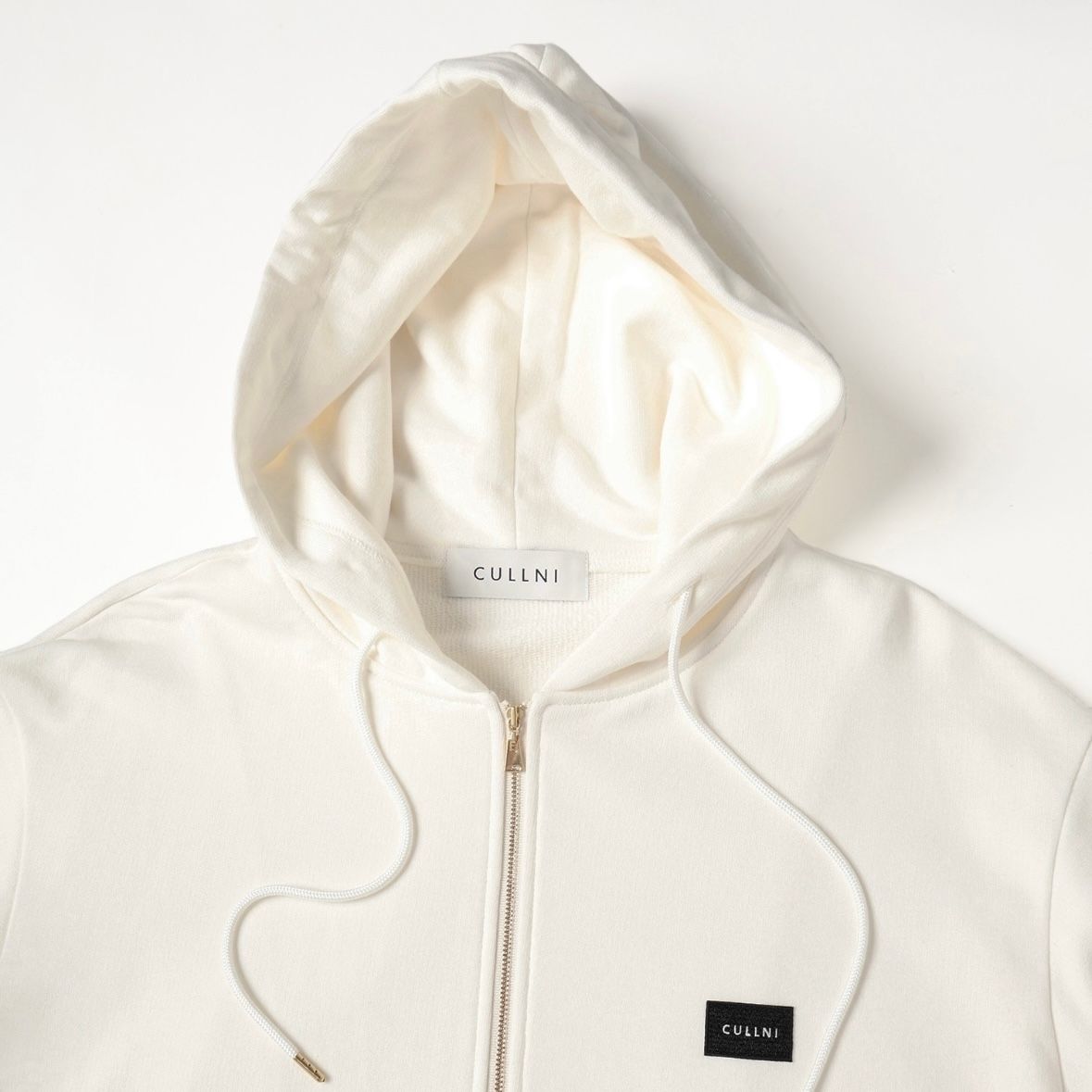 【残り一点】French Terry Embroidery Patch Zip Up Hoodie