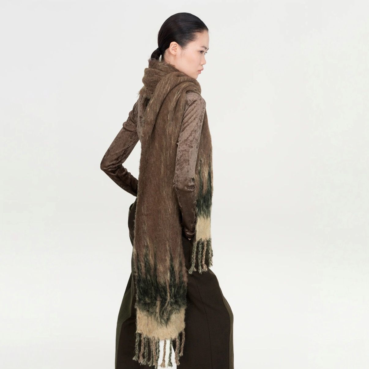 【残り一点】Gradient Jacquard Knit Scraf
