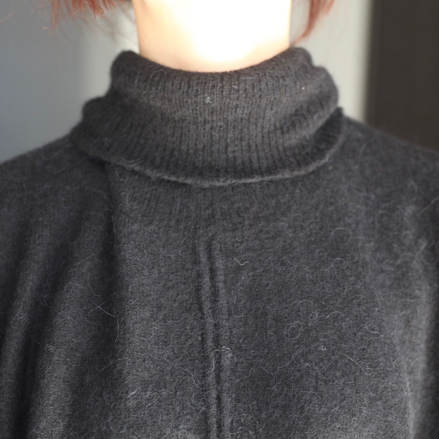 【残りわずか】Wool/Alpaca Knit Loose Turtle Neck PO