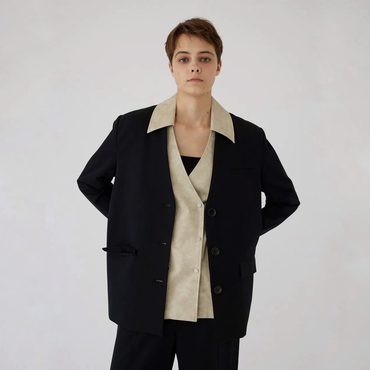 【残り一点】Collarless Padded JK