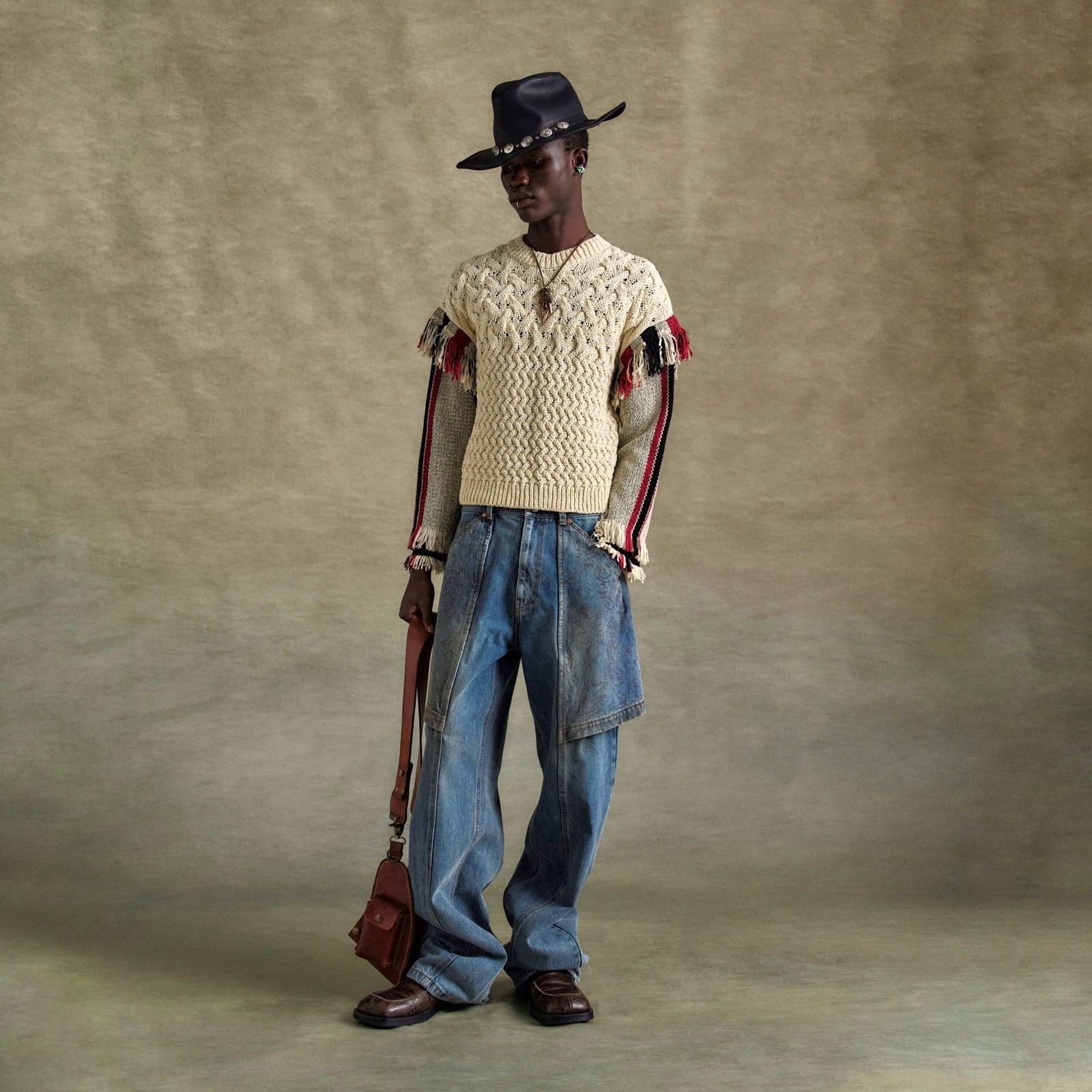 【残り一点】Embroidery Wrap Jeans