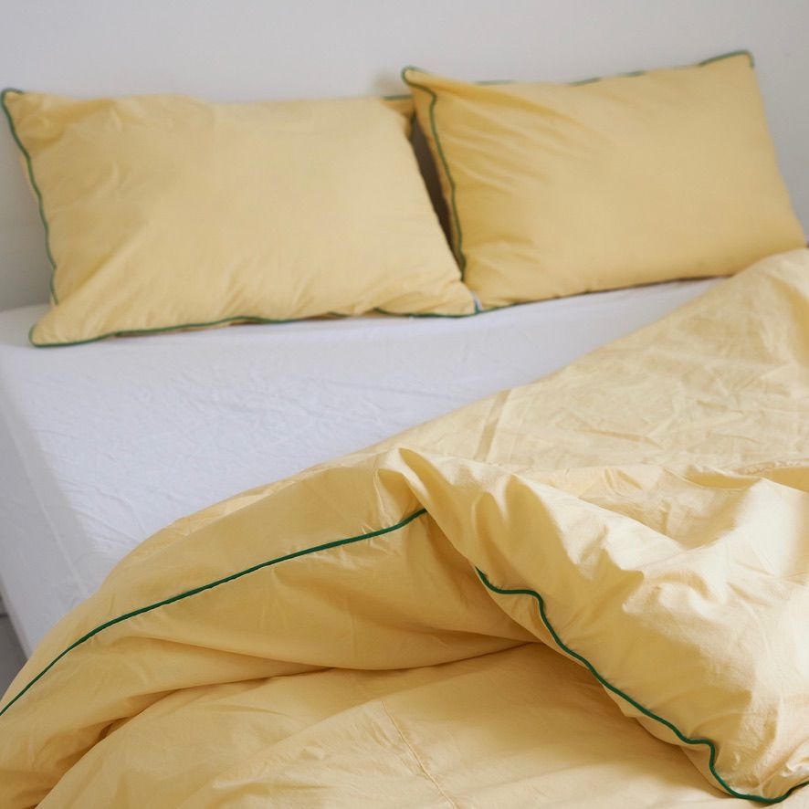 【残り一点】Frame Bedding Set SS(YELLOW×GREEN)