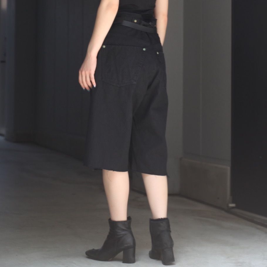 【残りわずか】Cut Off Heavy Short Wide Jeans(AGED CANVAS)