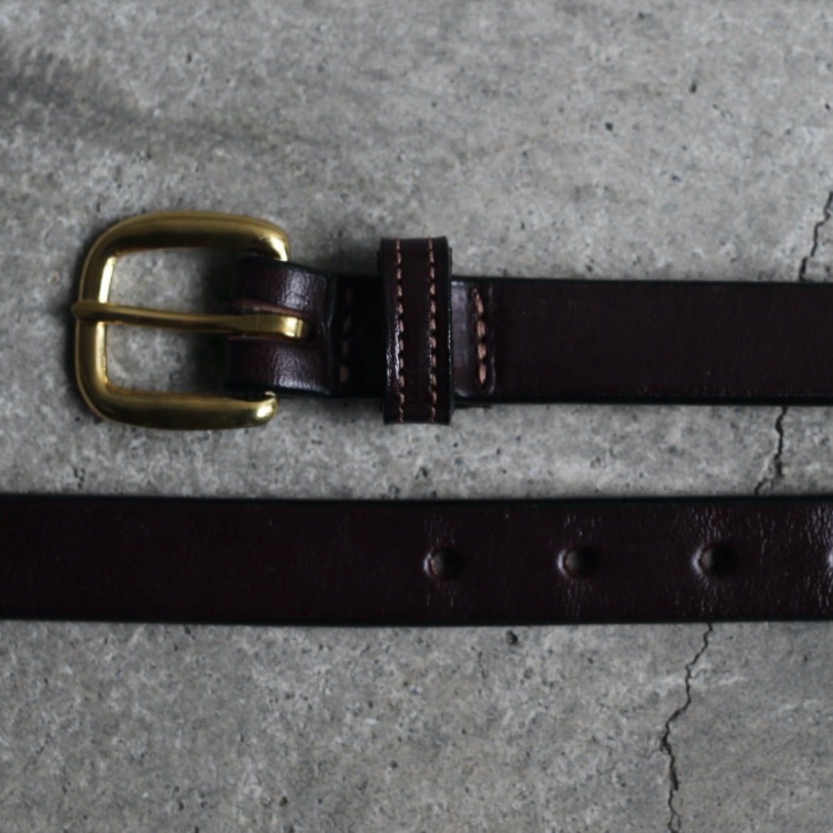 TORY LEATHER - 【残りわずか】Stitched Pattern Belt(OAKBARK×BRASS 