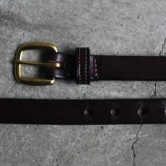 【残りわずか】Stitched Pattern Belt(HAVANA×BRASS)